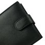 Conte Massimo Men's Wallet in Genuine Leather, with Coin Purse, Button Closure, With Gift Box — front view