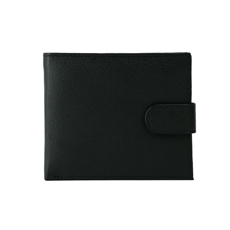 Conte Massimo Portefeuille Homme en Cuir Véritable, avec Porte-Monnaie, Fermeture à Bouton-Pression, avec Boîte Cadeau