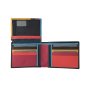 BIAGIOTTI Men's Wallet in Genuine Leather, No Coin Purse, Multicolor Interior, Gift Box — back view