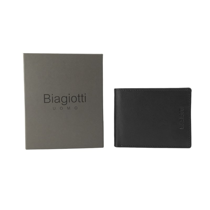 BIAGIOTTI HERREN, Herren-Brieftasche aus echtem Leder, OHNE MÜNZFACH, mit Mehrfarbigem Innenfutter und Geschenk… — Ansicht 24