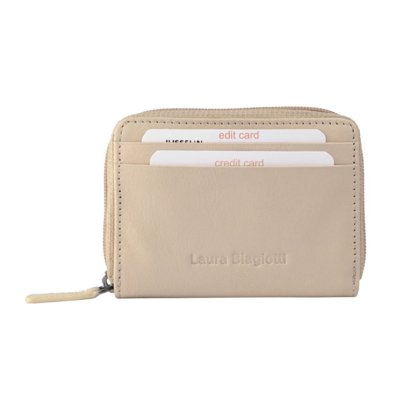 Laura Biagiotti, Small Women's Wallet in Genuine Leather with Multicolor Interior and Gift Box — view 9