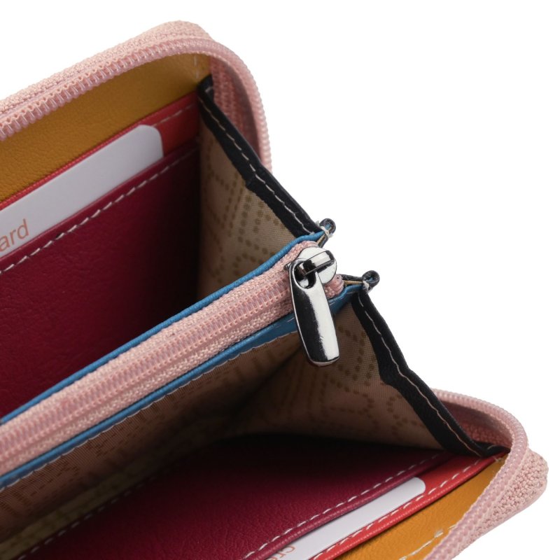 Laura Biagiotti, Portefeuille Femme en Cuir Véritable, Petit Avec Intérieur Multicolore Et Boîte Cadeau — vue 31