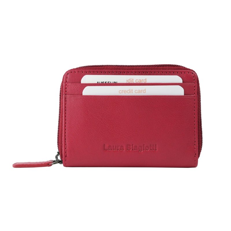 Laura Biagiotti, Portefeuille Femme en Cuir Véritable, Petit Avec Intérieur Multicolore Et Boîte Cadeau — vue 33