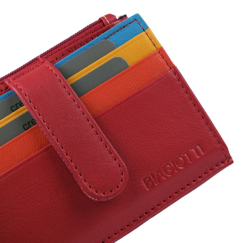 BIAGIOTTI, Porte-Cartes de Crédit en Cuir Véritable, Unisexe Homme et Femme, avec Poche et Boîte — vue 14