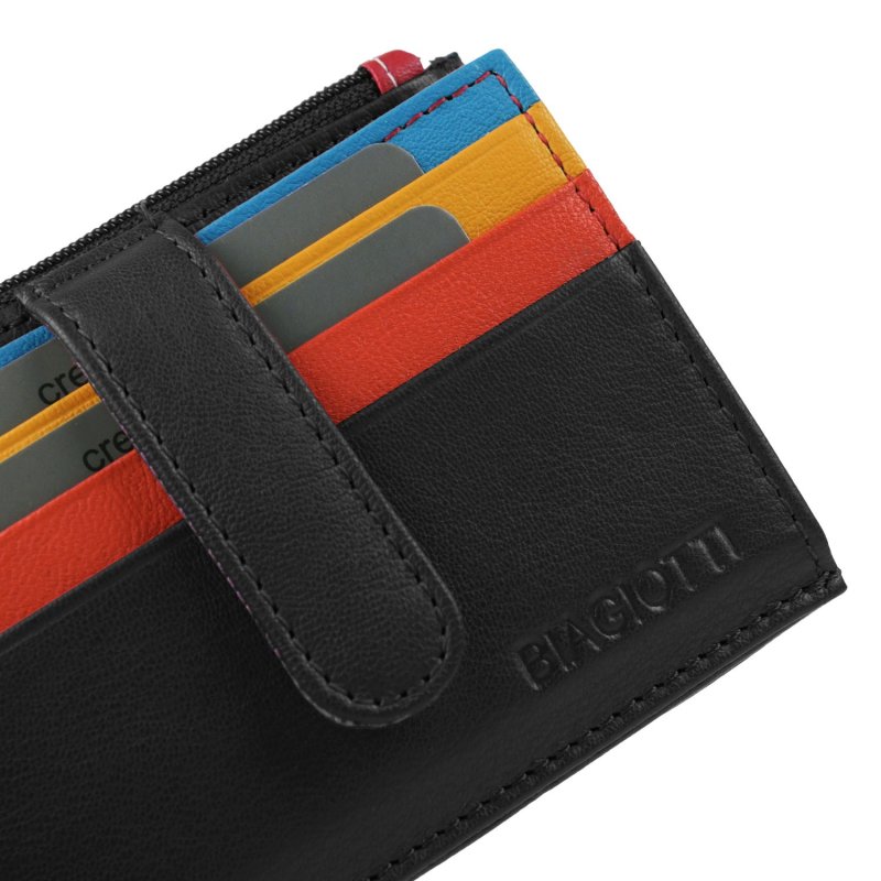 BIAGIOTTI, Credit Card Holder in Genuine Leather, Unisex Men and Women, with Pocket and Box — view 38