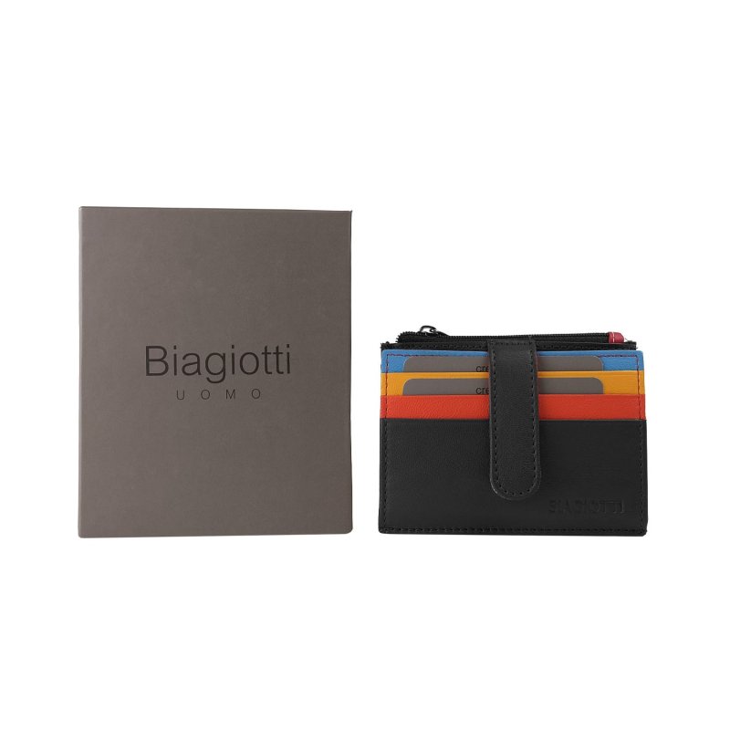 BIAGIOTTI, Kartenetui aus echtem Leder, Unisex für Damen und Herren, mit Tasche und Box — Ansicht 40