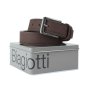 BIAGIOTTI Men's Belt, PU Exterior with Leather Lining, Can Be Shortened, Tin Gift Box 11