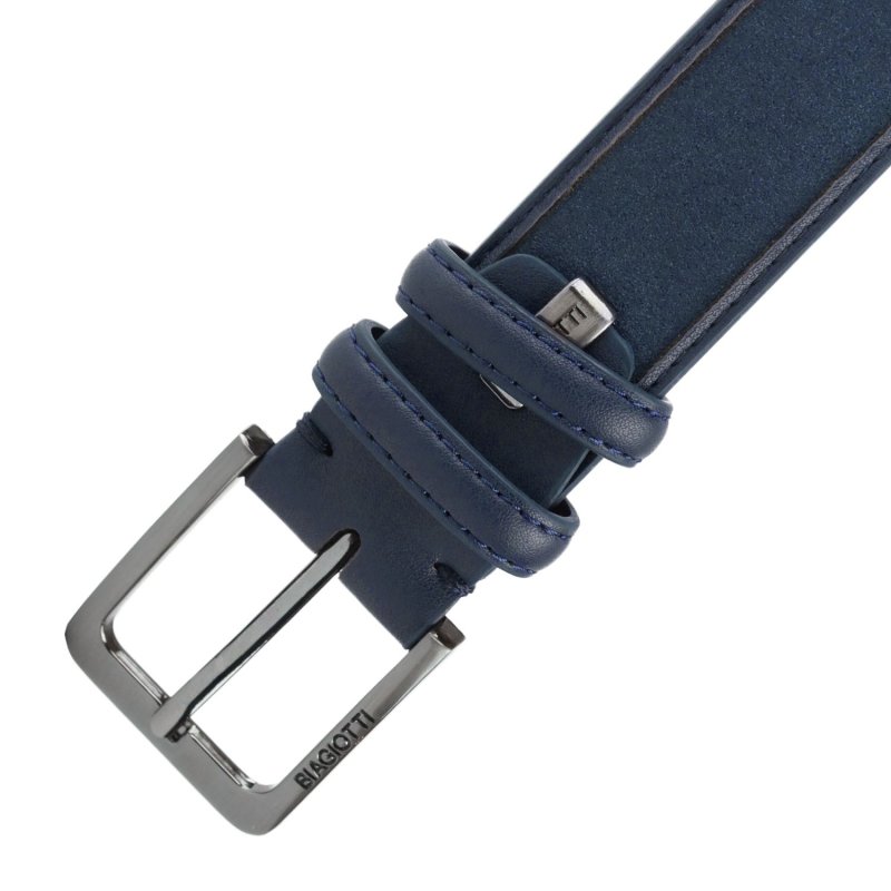 BIAGIOTTI Men's Belt, PU Exterior with Leather Lining, Can Be Shortened, Tin Gift Box 11 — view 13