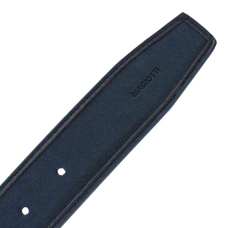 BIAGIOTTI Men's Belt, PU Exterior with Leather Lining, Can Be Shortened, Tin Gift Box 11 — view 14
