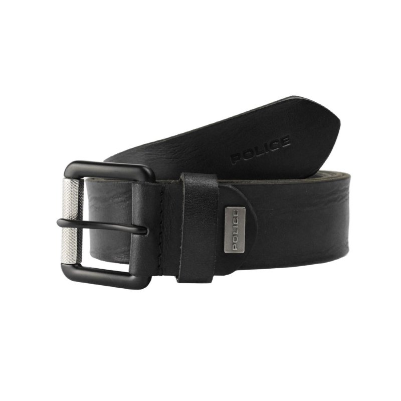 Police Men's Belt in Genuine Leather, Sporty, 4 cm High, Can Be Shortened, Nickel Free — view 9