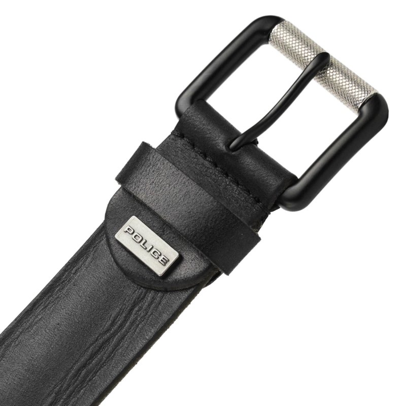 Cinturón Hombre Police de Piel Genuina, Deportivo, Alto 4 cm, Acortable, Sin Níquel — vista 13