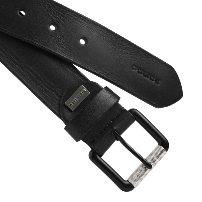 Ceinture Homme Police en Cuir Véritable, Sportive, Haute de 4 cm, Raccourcissable, Sans Nickel — vue 16