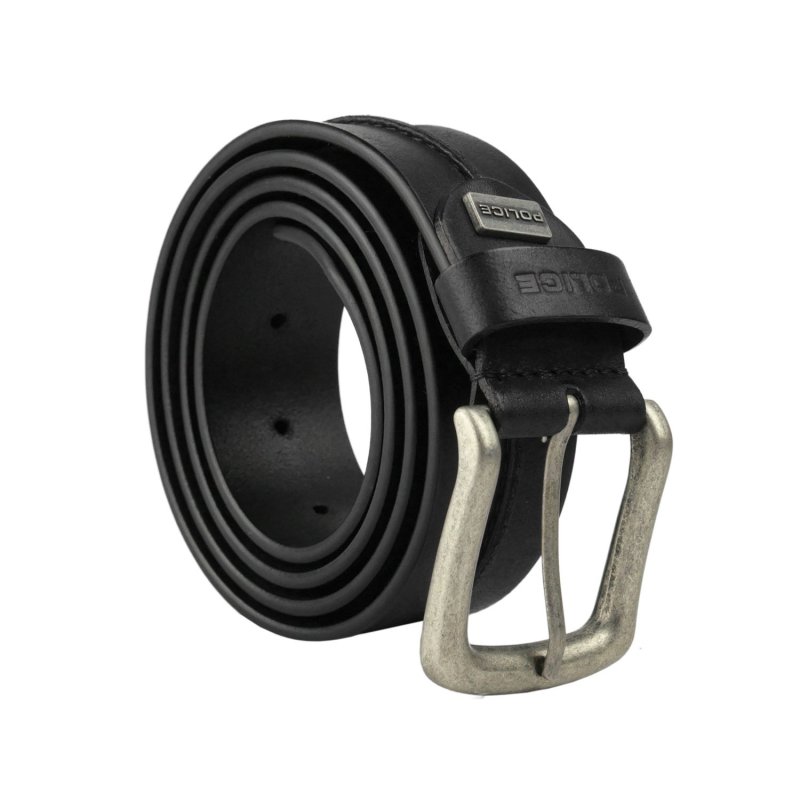 Ceinture Homme Police en Cuir Véritable, Sportive, Haute de 4 cm, Raccourcissable, Sans Nickel — vue 10