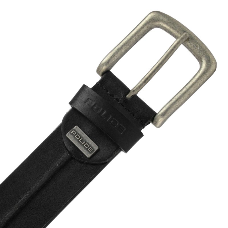Ceinture Homme Police en Cuir Véritable, Sportive, Haute de 4 cm, Raccourcissable, Sans Nickel — vue 12