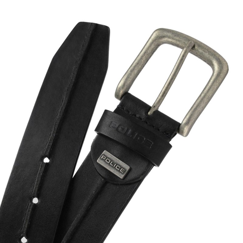Ceinture Homme Police en Cuir Véritable, Sportive, Haute de 4 cm, Raccourcissable, Sans Nickel — vue 16