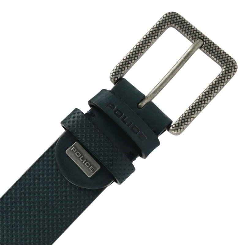 Police Men's Belt in Genuine Leather, Sporty, 4 cm High, Can Be Shortened, Nickel Free — view 12