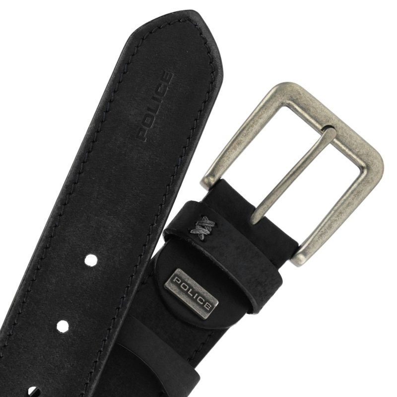 Cinturón Hombre Police de Piel Genuina, Deportivo, Alto 4 cm, Acortable, Sin Níquel — vista 16