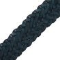 Police Men's Belt in Genuine Leather, Woven, 3.5 cm High, Can Be Shortened, Nickel Free — logo detail