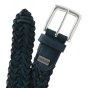 Police Men's Belt in Genuine Leather, Woven, 3.5 cm High, Can Be Shortened, Nickel Free — view 8