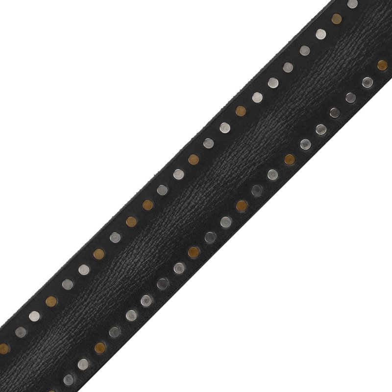 Ceinture Homme Police en Cuir Véritable, Cloutée, Haute de 4 cm, Raccourcissable, Sans Nickel — vue 15