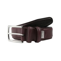 Cinturón Police Hombre de Piel Auténtica, Alto 3,5 cm, Acortable, Clásico, Sin Níquel