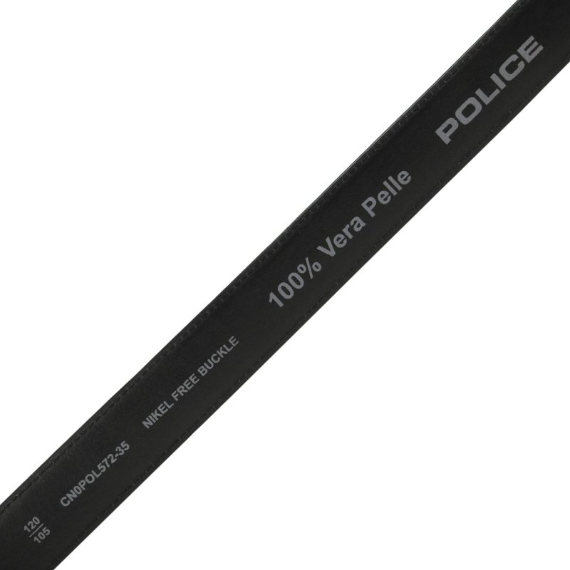 Ceinture Homme Police en Cuir Véritable, Haute de 3,5 cm, Raccourcissable, Classique, Sans Nickel — vue 15