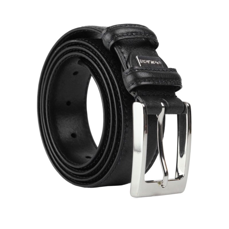 Police Men's Belt In Genuine Leather, 3.5 cm High, Shortenable, Classic, Nickel Free — view 10