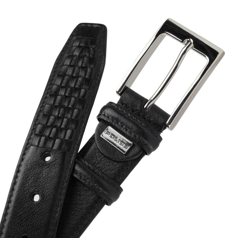 Police Men's Belt In Genuine Leather, 3.5 cm High, Shortenable, Classic, Nickel Free — view 14