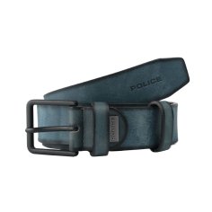 Ceinture Homme Police en Cuir Véritable, Haute de 3,5 cm, Raccourcissable, Classique, Sans Nickel