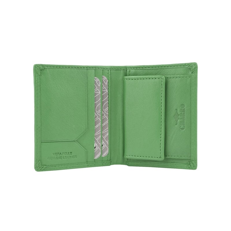 CHARRO Vertical Genuine Leather Wallet for Men and Women, Slim With Coin Purse and Gift Box 48