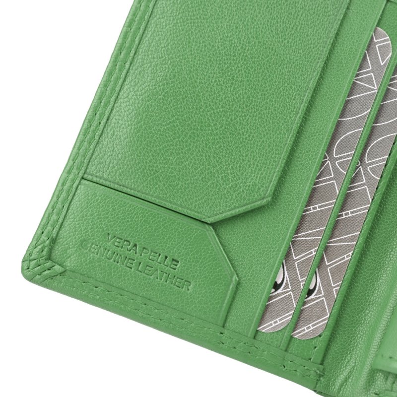 CHARRO Vertical Genuine Leather Wallet for Men and Women, Slim With Coin Purse and Gift Box 48 — detail