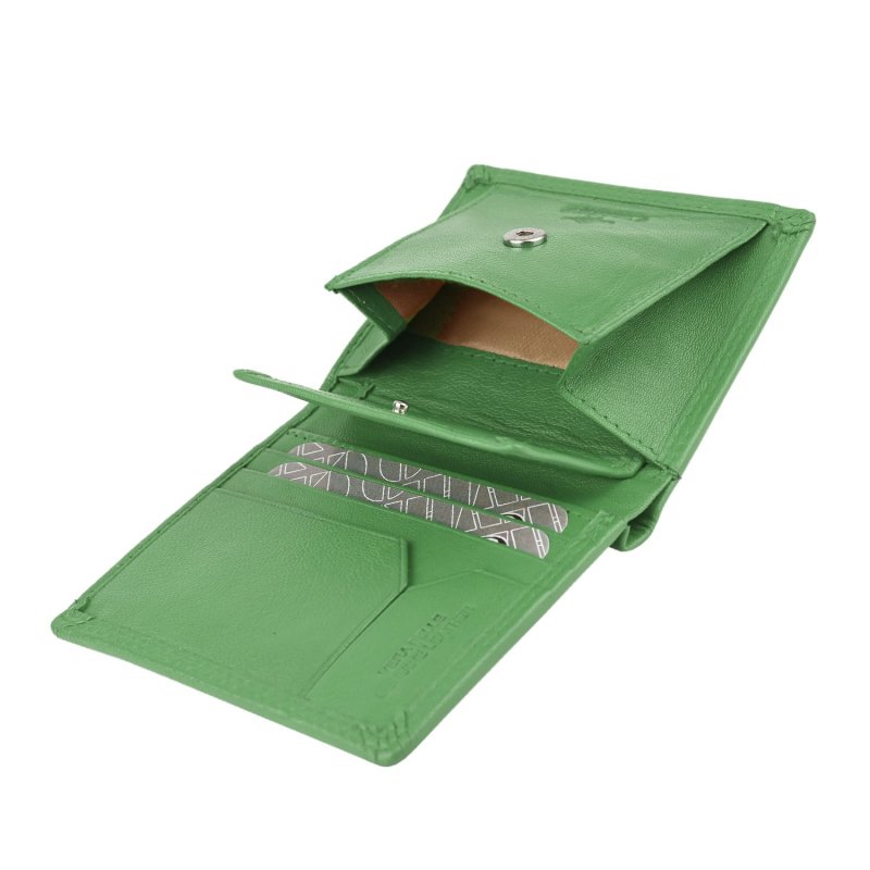 CHARRO Vertikale Brieftasche aus echtem Leder für Damen und Herren, Schmal mit Münzfach und Geschenkbox 48 — Rückansicht