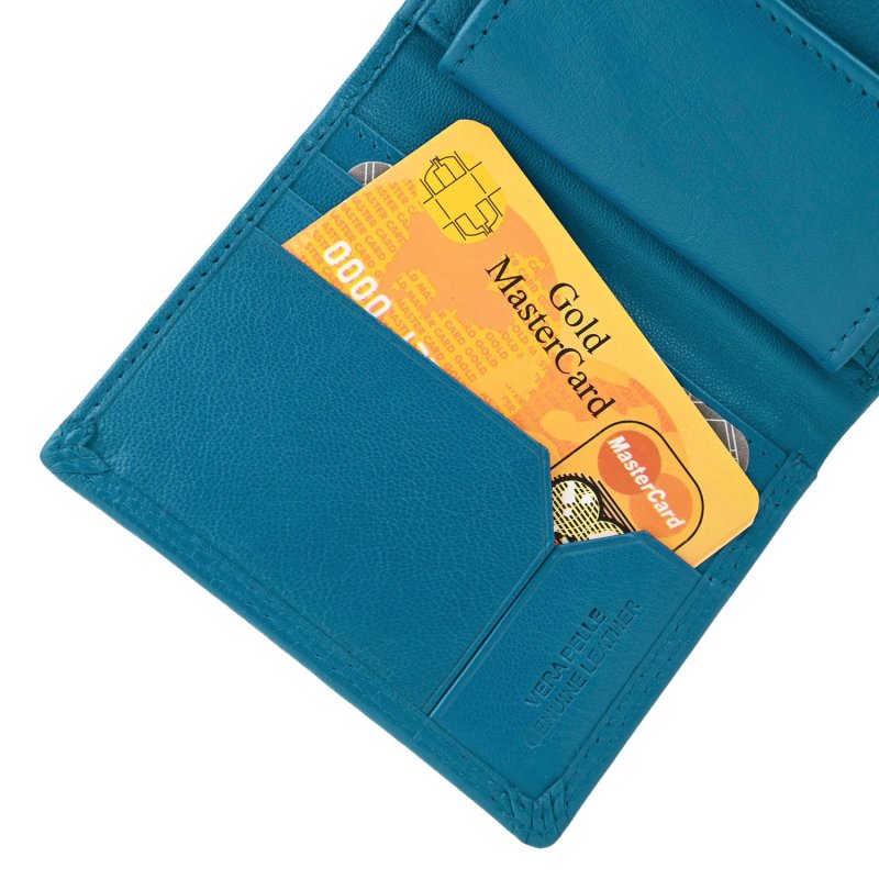 CHARRO Vertikale Brieftasche aus echtem Leder für Damen und Herren, Schmal mit Münzfach und Geschenkbox 48 — Ansicht 47