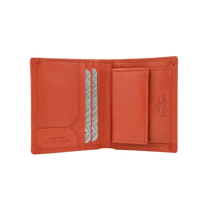CHARRO Vertikale Brieftasche aus echtem Leder für Damen und Herren, Schmal mit Münzfach und Geschenkbox 48 — Ansicht 49