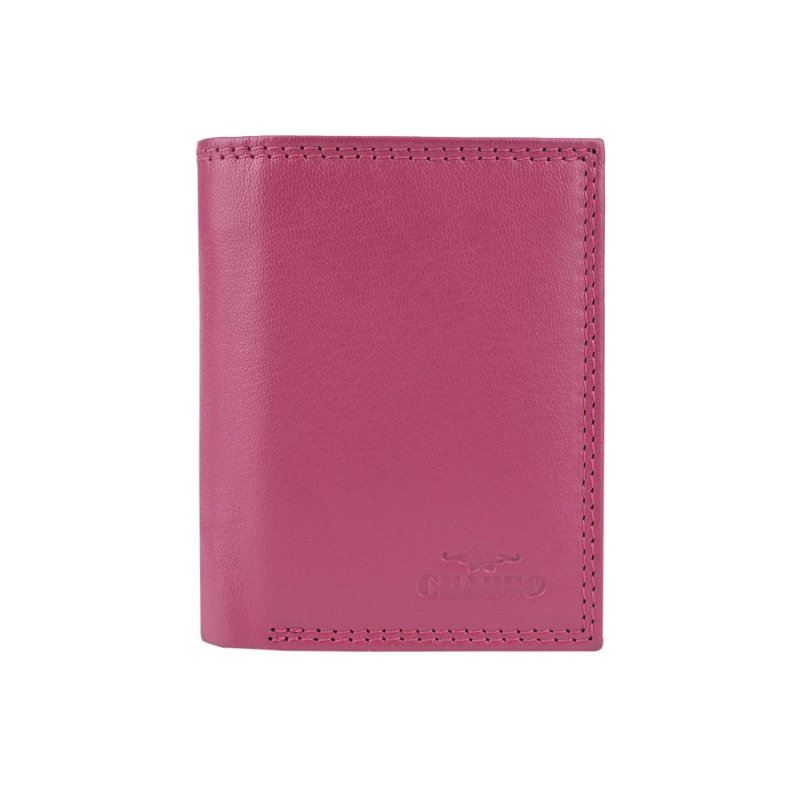CHARRO Vertikale Brieftasche aus echtem Leder für Damen und Herren, Schmal mit Münzfach und Geschenkbox 82 — Vorderansicht