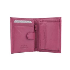CHARRO Vertikale Brieftasche aus echtem Leder für Damen und Herren, Schmal mit Münzfach und Geschenkbox 82