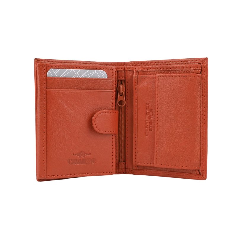 CHARRO Vertikale Brieftasche aus echtem Leder für Damen und Herren, Schmal mit Münzfach und Geschenkbox 82 — Ansicht 9