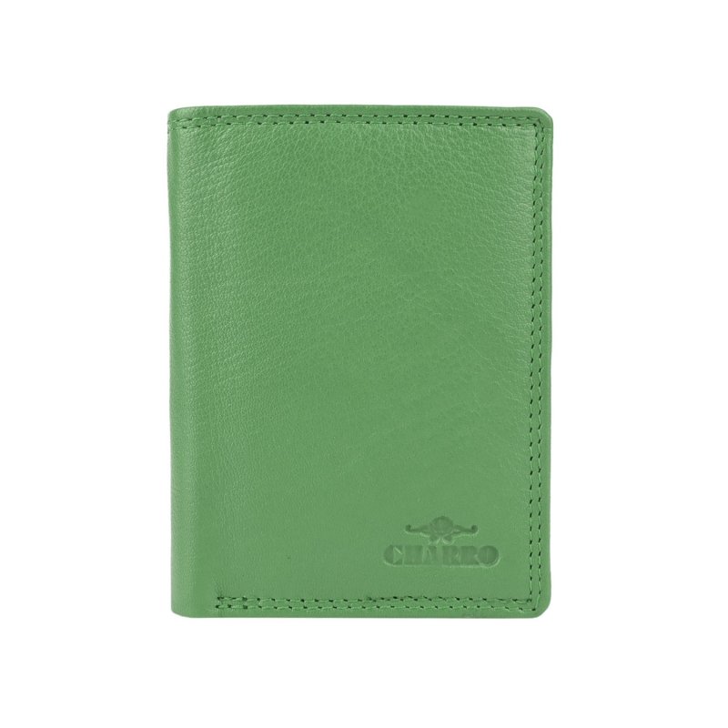 CHARRO Vertical Genuine Leather Wallet for Men and Women, Slim Without Coin Purse, With Gift Box 71 — front view