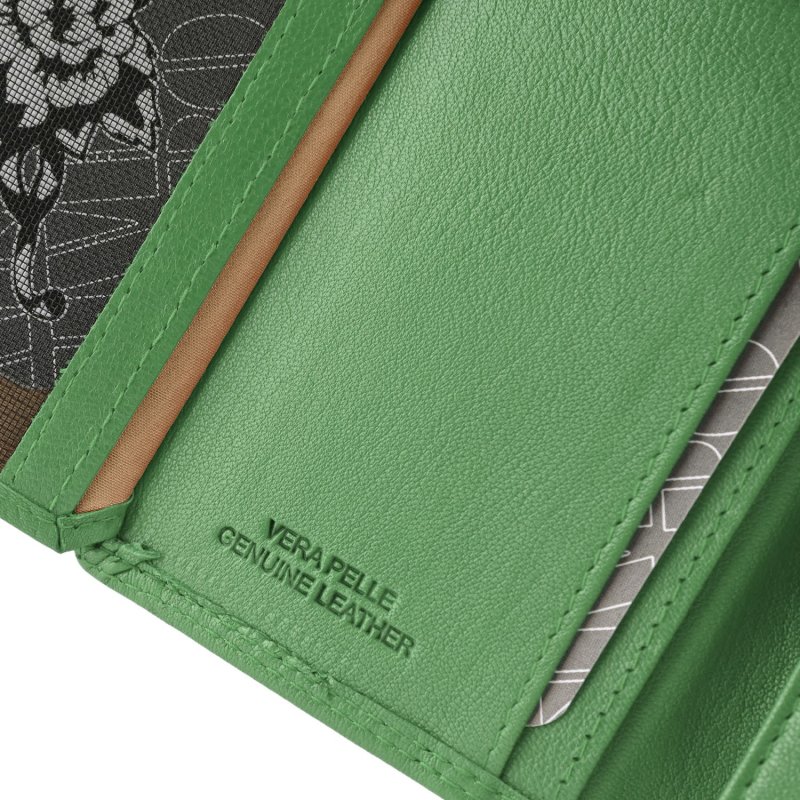 CHARRO Portefeuille Vertical en Cuir Véritable Homme et Femme, Fin sans Porte-Monnaie, avec Boîte Cadeau 71 — détail logo