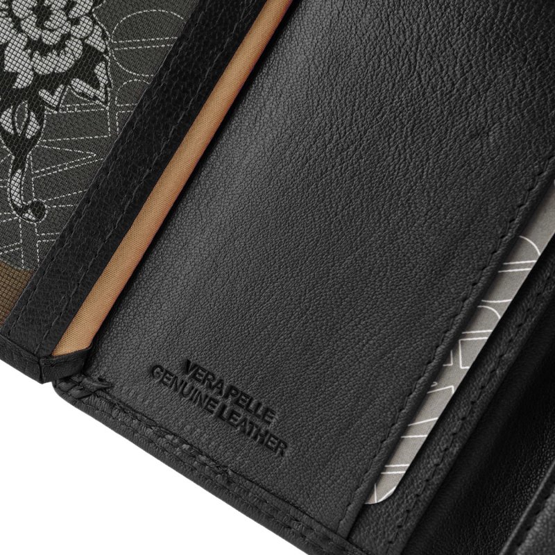 CHARRO Vertikale Brieftasche aus echtem Leder für Damen und Herren, Schmal ohne Münzfach, mit Geschenkbox 71 — Ansicht 22