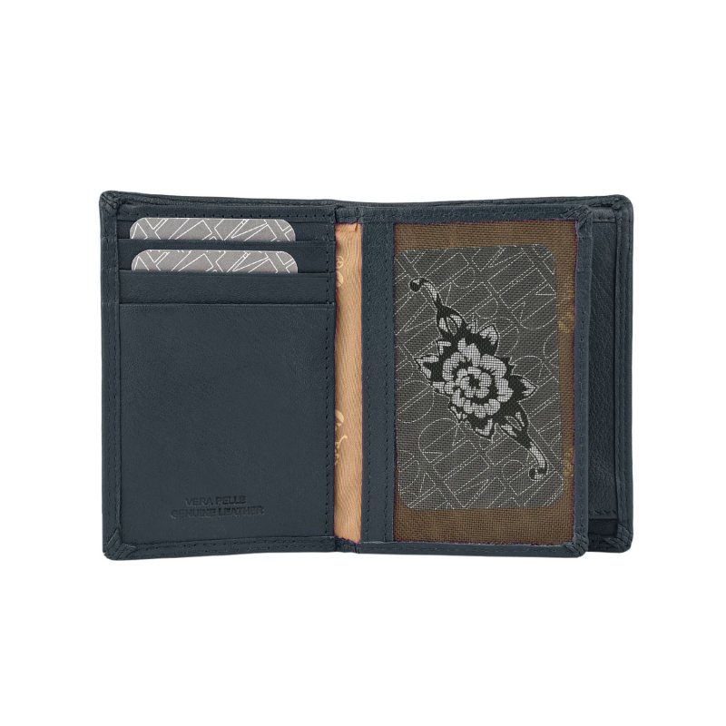 CHARRO Portefeuille Vertical en Cuir Véritable Homme et Femme, Fin sans Porte-Monnaie, avec Boîte Cadeau 01 — vue 17