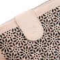 Laura Biagiotti Damen-Geldbörse aus Echtleder, Durchbrochenes Geometrisch-Florales Muster, Kompakt, Mit Box — Detail