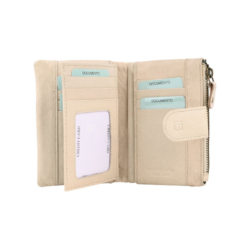 Laura Biagiotti Cartera Mujer En Piel Auténtica, Calada Con Motivo Geométrico Floral, Compacta, Con Caja — interior