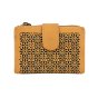 Laura Biagiotti Women's Genuine Leather Wallet, Perforated with Geometric Floral Pattern, Compact, With Box — view 81