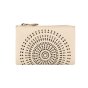Laura Biagiotti Women's Genuine Leather Wallet, Perforated with Geometric Pattern, Small and Compact, With Box