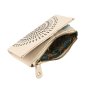 Laura Biagiotti Women's Genuine Leather Wallet, Perforated with Geometric Pattern, Small and Compact, With Box — back view