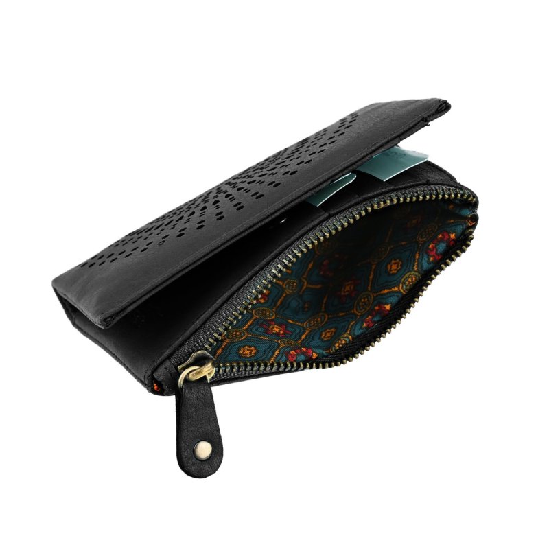 Laura Biagiotti Women's Genuine Leather Wallet, Perforated with Geometric Pattern, Small and Compact, With Box — view 11
