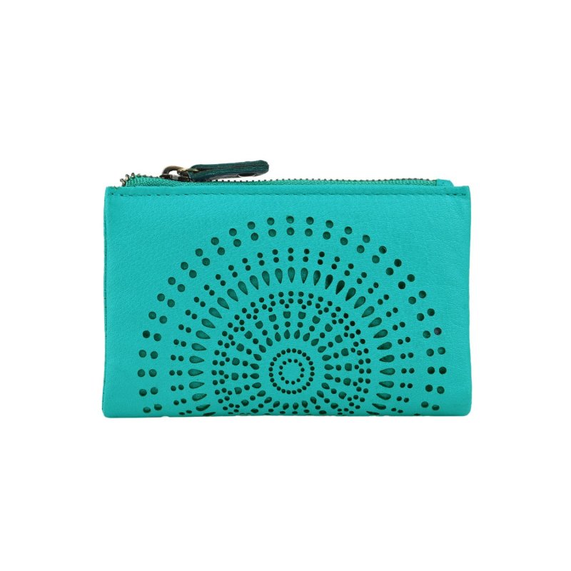 Laura Biagiotti Women's Genuine Leather Wallet, Perforated with Geometric Pattern, Small and Compact, With Box — view 17