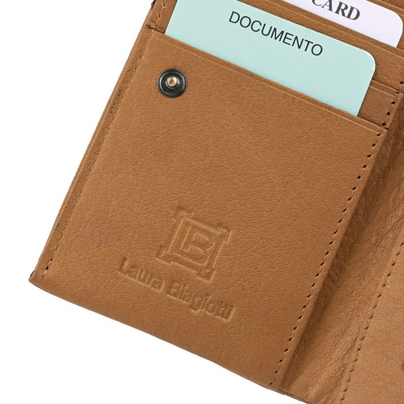 Laura Biagiotti Women's Genuine Leather Wallet, Perforated with Geometric Pattern, Small and Compact, With Box — view 30