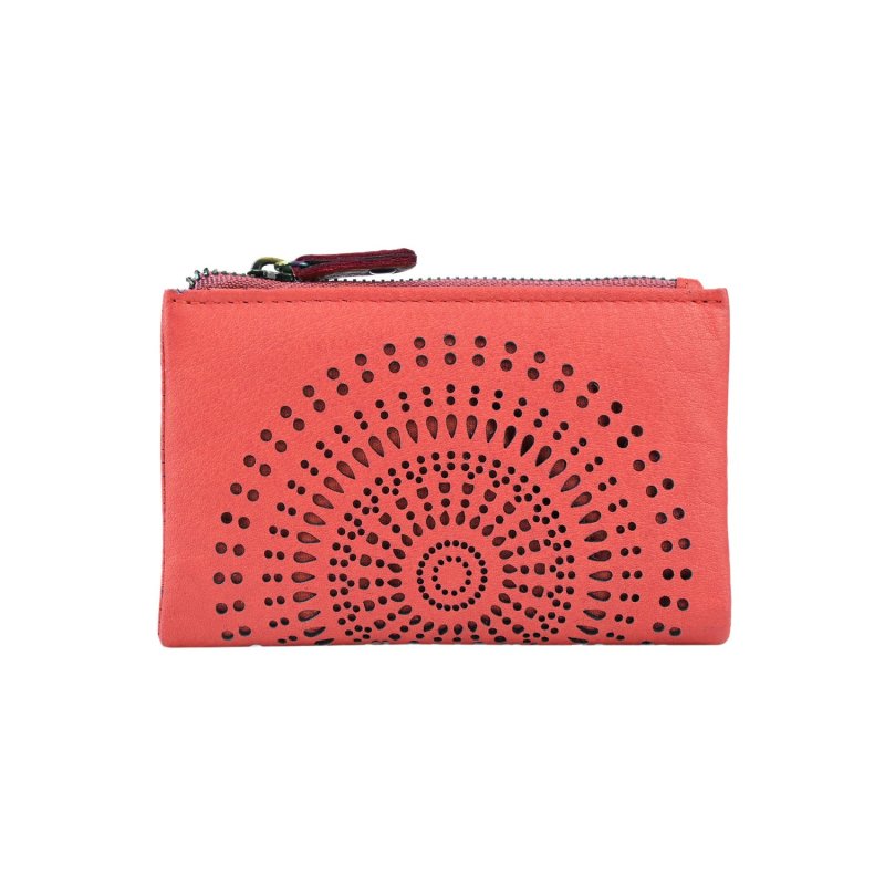 Laura Biagiotti Women's Genuine Leather Wallet, Perforated with Geometric Pattern, Small and Compact, With Box — view 33